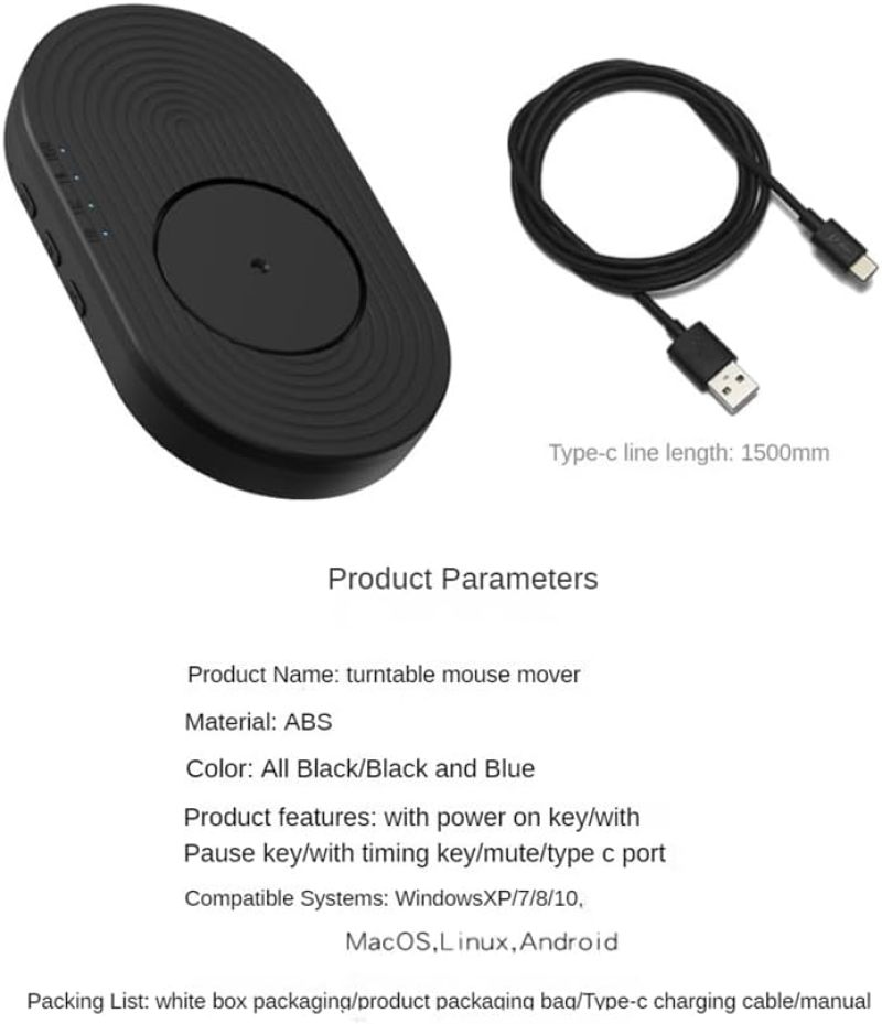 Mouse Jiggler: Undetectable Motion Simulation - Durable ABS Plastic, Compact 131 X 77 X 28 Mm, Auto Anti-Sleep Function for Home Office Remote Work Users - Image 4