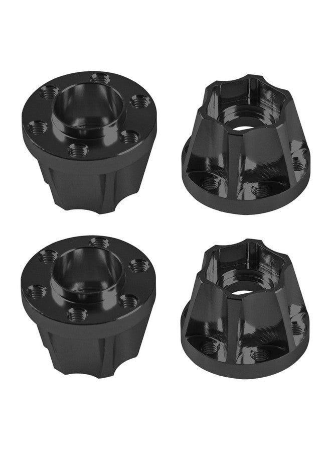 Vgoohobby Metal Rc 12Mm Wheel Hex Hub Extension Combiner Compatible With 1.9/2.2Inch Wheel Rim Axial Scx10 Traxxas Trx4 D90 1/10 Rc Crawler (15Mm, Black) - Image 1