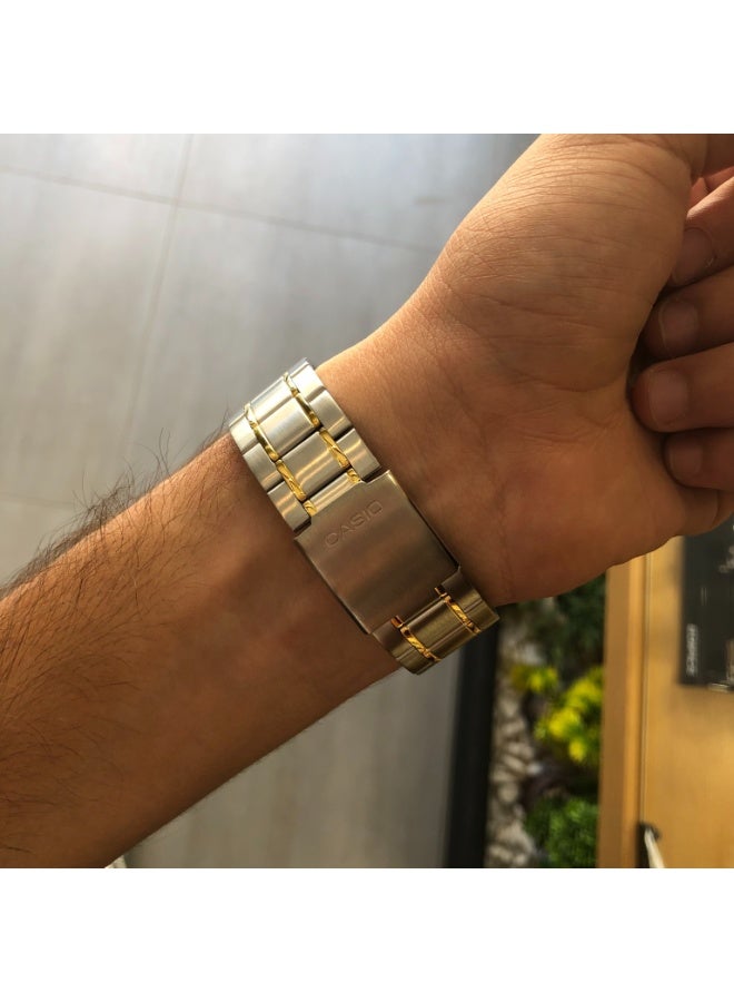 Casio MTP-1308D-1AVDF Men’s Analog Watch – Black Dial, Silver Stainless-Steel Bracelet, Date Display, Classic Elegant Design - Image 4