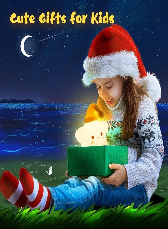 Limpus Night Light for Kids Baby Lamp Night Lights for Room Girls Night Light, Silicone Nursery Squishy Soft Rechargeable Color Changing Cute Night Light for Birthday Gift (Star Fish lamp) - Image 5