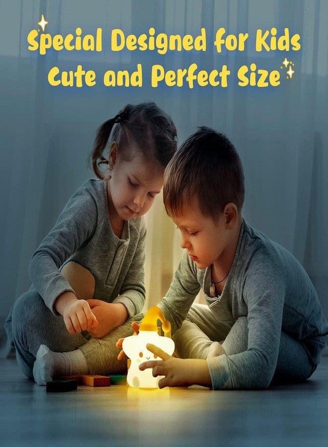 Limpus Night Light for Kids Baby Lamp Night Lights for Room Girls Night Light, Silicone Nursery Squishy Soft Rechargeable Color Changing Cute Night Light for Birthday Gift (Star Fish lamp) - Image 2