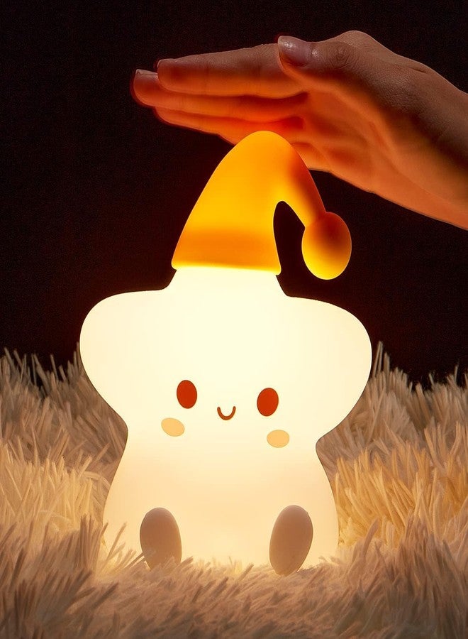 Limpus Night Light for Kids Baby Lamp Night Lights for Room Girls Night Light, Silicone Nursery Squishy Soft Rechargeable Color Changing Cute Night Light for Birthday Gift (Star Fish lamp) - Image 1