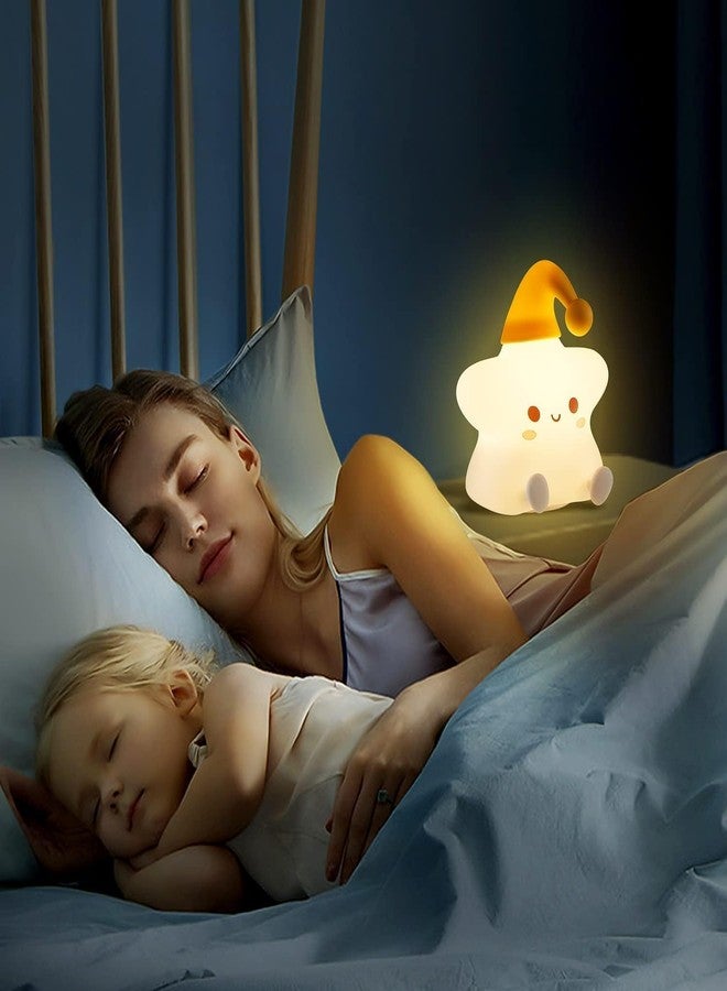 Limpus Night Light for Kids Baby Lamp Night Lights for Room Girls Night Light, Silicone Nursery Squishy Soft Rechargeable Color Changing Cute Night Light for Birthday Gift (Star Fish lamp) - Image 3