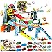 Juqic Childrens Toy Car Ramp Track Dinosaur Spray Hills Adventure Railcar Slot Car Vehicle Race Play Set with 20 Mini Cars for Preschool Boys Puzzles Gifts Kids Ages 3 to 6 or Older Spray Dinosaur - Image 2