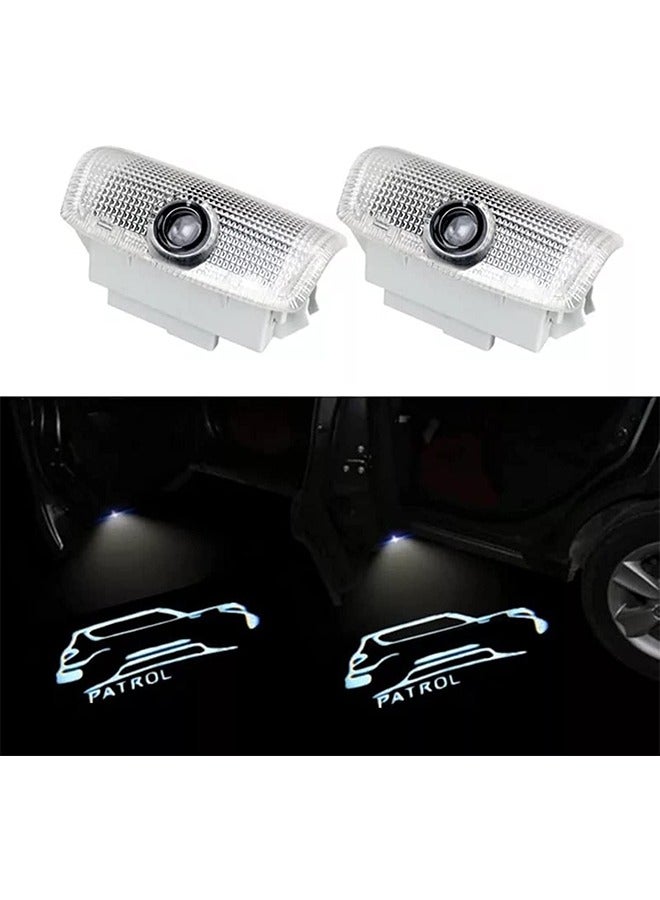 MVAQKLM  Door logo light For Nissan Patrol Y62 2010 2011 2012 2013 2014 2015 2016 2017 2018 2019 2020 2021 2022 Accessories 2PCS Car Door Projector Ghost Shadow Lamp Welcome Light - Image 1