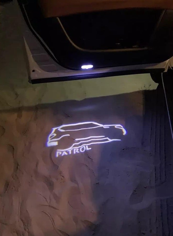 MVAQKLM  Door logo light For Nissan Patrol Y62 2010 2011 2012 2013 2014 2015 2016 2017 2018 2019 2020 2021 2022 Accessories 2PCS Car Door Projector Ghost Shadow Lamp Welcome Light - Image 4