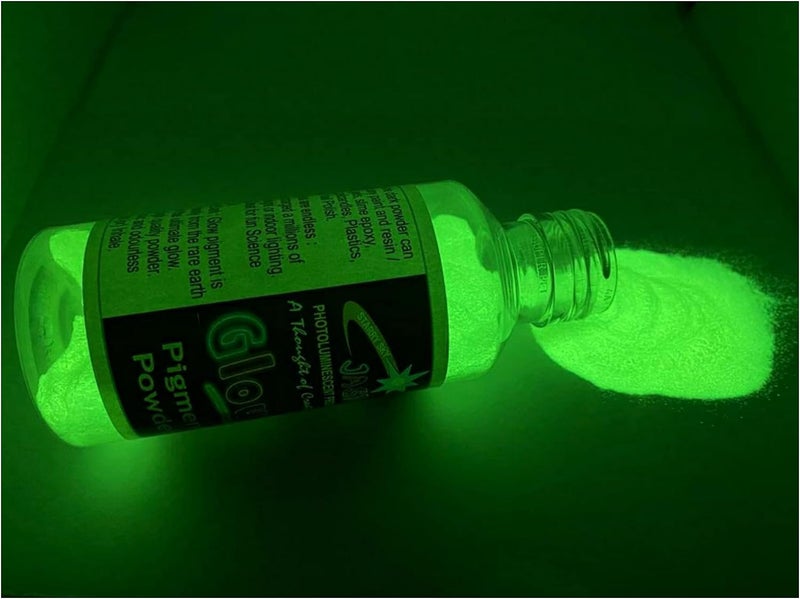 JASH Glow in The Dark Paint Powder Yellowgreen 100g Pack - Image 1