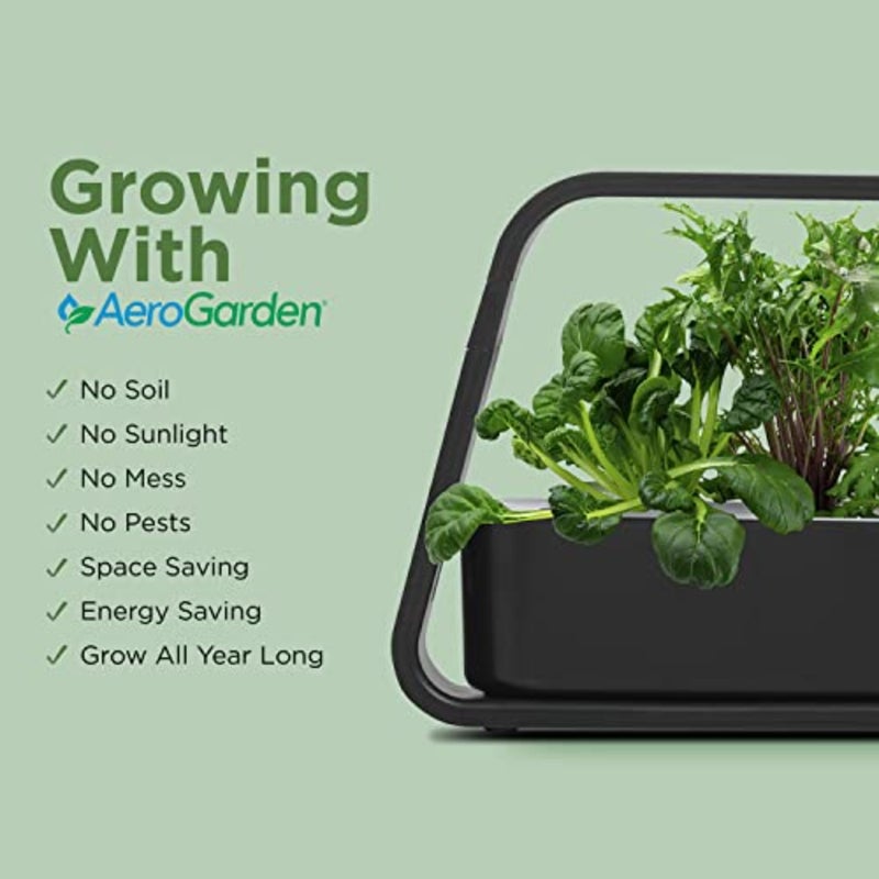 Sprout With Gourmet Herbs Seed Pod Kit - Hydroponic Indoor Garden For Home And Kitchen Black 3 PCS Pods Soil-Free Growing System - Image 4