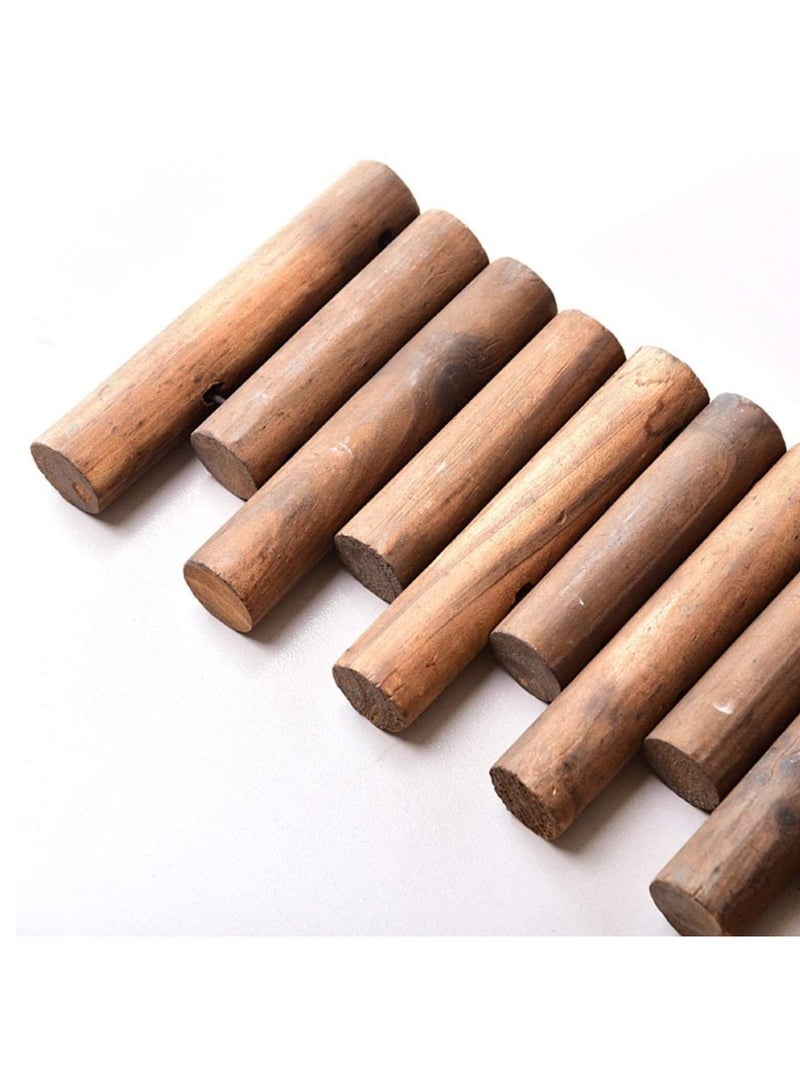 LINGWEI Wooden Fence Garden Edging Border Brown 90x6x25cm - Image 5