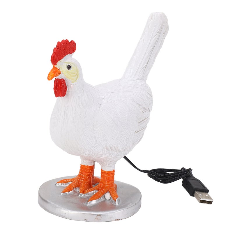 Chicken Egg Lamp 3D Hen Laying Egg Lamp Funny Resin Lifelike Chicken Night Light Decorative Animal Table Lamp for Bedroom - Image 4