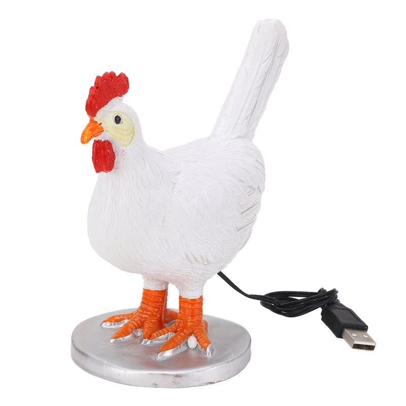 Chicken Egg Lamp 3D Hen Laying Egg Lamp Funny Resin Lifelike Chicken Night Light Decorative Animal Table Lamp for Bedroom - Image 2