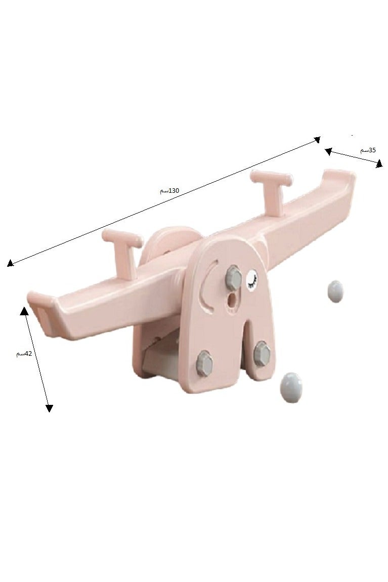 فول جوي لعبة علي شكل فيل منزلية داخلية للأطفال ذات رفع مزدوج ,متأرجحة ,توازن داخلي متعددة الوظائف ومناسبة لرياض الأطفال,130*35*42 سم - Image 2