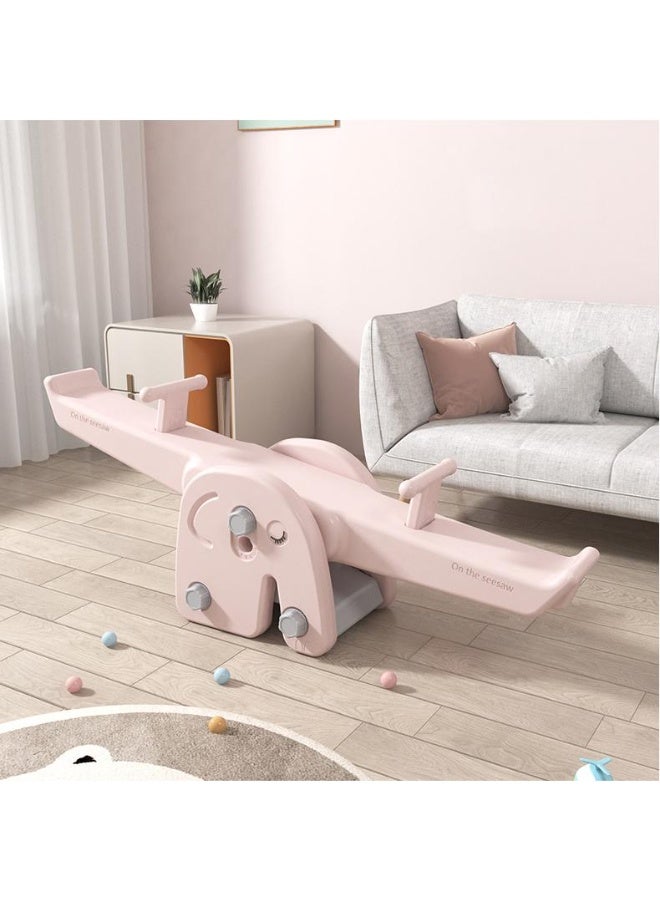 فول جوي لعبة علي شكل فيل منزلية داخلية للأطفال ذات رفع مزدوج ,متأرجحة ,توازن داخلي متعددة الوظائف ومناسبة لرياض الأطفال,130*35*42 سم - Image 4