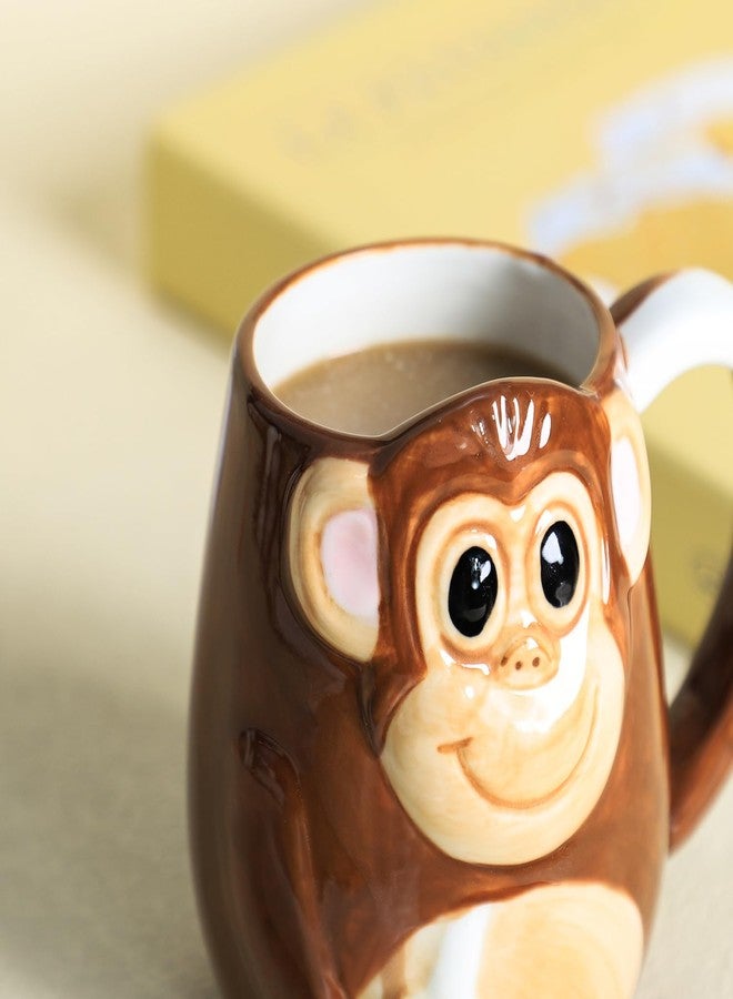 123Arts 3D Ceramics Monkey Coffee Mug Water Tea Cup with Handle - Image 4
