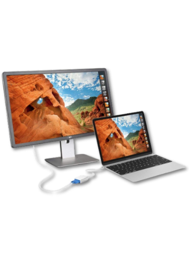 محول من يو إس بي-سي إلى في جي إيه – متوافق مع ماك بوك، آي ماك، وأجهزة اللابتوب بمنفذ USB-C إلى شاشات VGA، والبروجكتورات، وشاشات التلفاز - Image 3