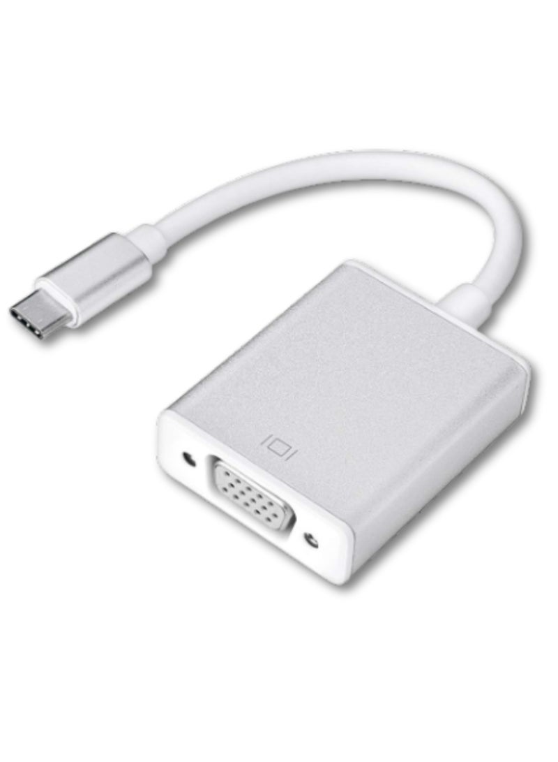 محول من يو إس بي-سي إلى في جي إيه – متوافق مع ماك بوك، آي ماك، وأجهزة اللابتوب بمنفذ USB-C إلى شاشات VGA، والبروجكتورات، وشاشات التلفاز - Image 4