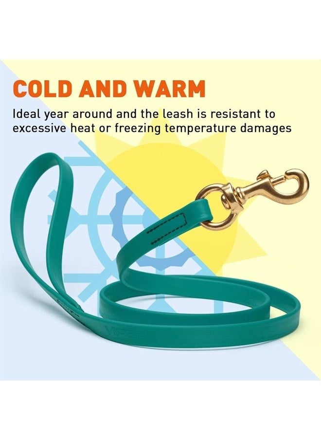 Viper Biothane K9 Working Dog Leash Waterproof Lead for Tracking Training Schutzhund Odor-Proof Long Line with Solid Brass Snap for Puppy Medium and Large Dogs 6ft, Blue Aqua  - Image 3