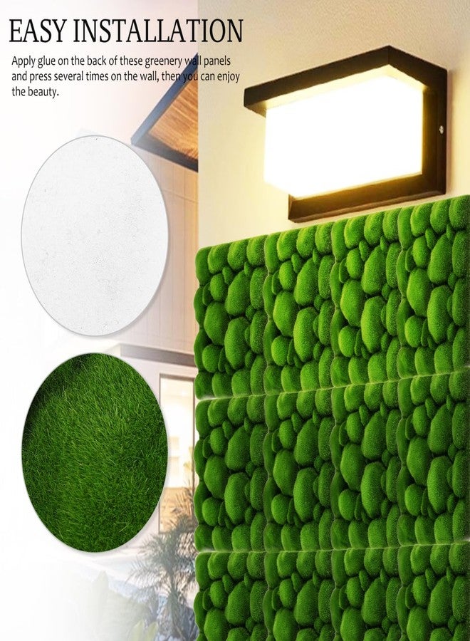 Baluue Artificial Moss Wall Panels 11.81 Inch Faux Green Wall Decor 2-Pack for Indoor Outdoor Landscape Plant Accent Easy Install Micro Moss Backdrop - Image 4