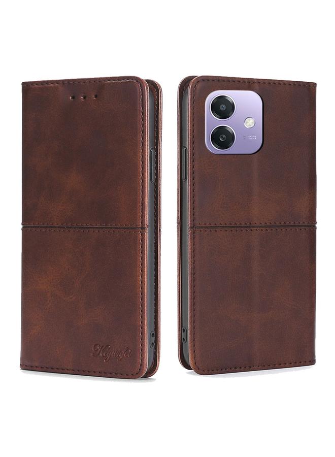 S-TOP Case For OPPO A3 5G India Cow Texture Magnetic Leather Phone Case - Image 1