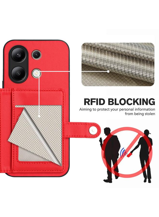 S-TOP Case For Redmi Note 13 4G Global Button Card Bag RFID Anti-theft Phone Case - Image 3