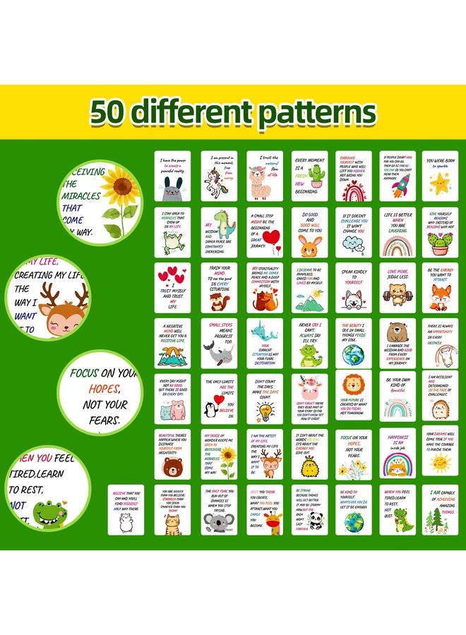 Bluejw 50 Full English Inspirational Text Postcards Motivational Blessing Phrases INS Creative Inspirational Cards - Image 3