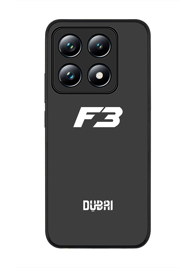 Stylizedd غطاء لجهاز Xiaomi 14T pro، حماية كاميرا نحيفة، غطاء هاتف مضاد للصدمات - فاز3 دبي رمادي - Image 1