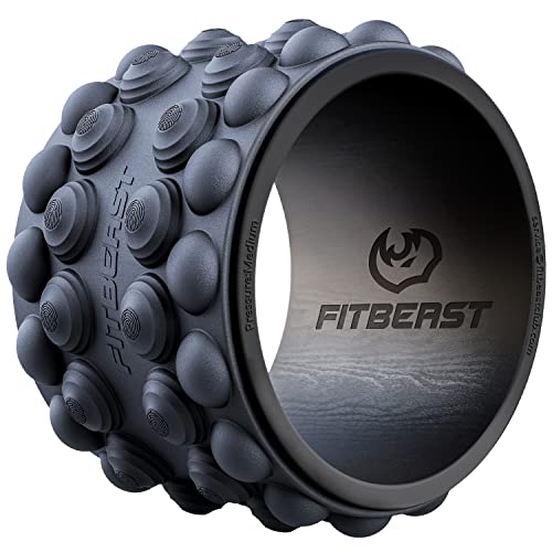 FitBeast Back Roller Back Wheel Foam Roller Targeted Muscle Roller for Deep Tissue Massage Back Stretcher 9 Black