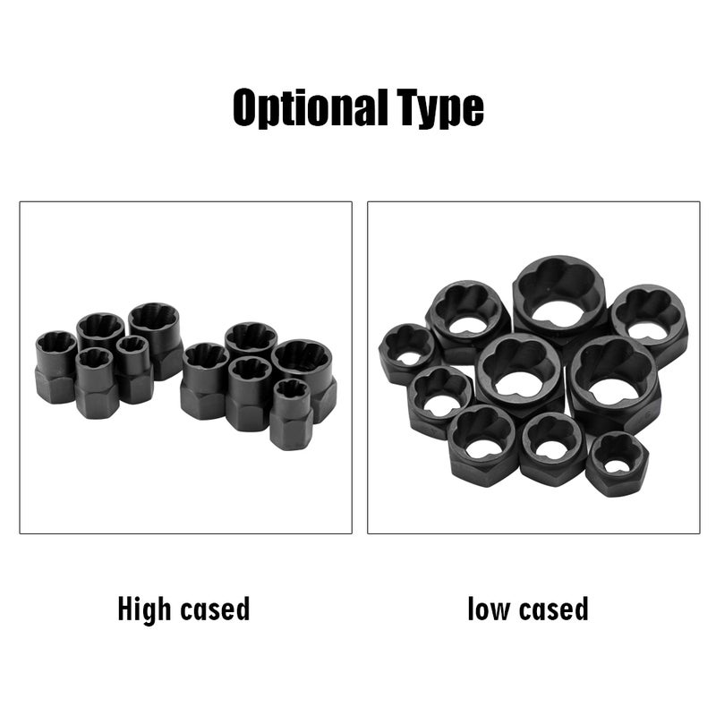 10pcs Damaged Bolt Nut Screw Remover Tool Kit Damaged Bolt Removal Set Damaged Bolt Nut Screw Removal Socket - Image 2