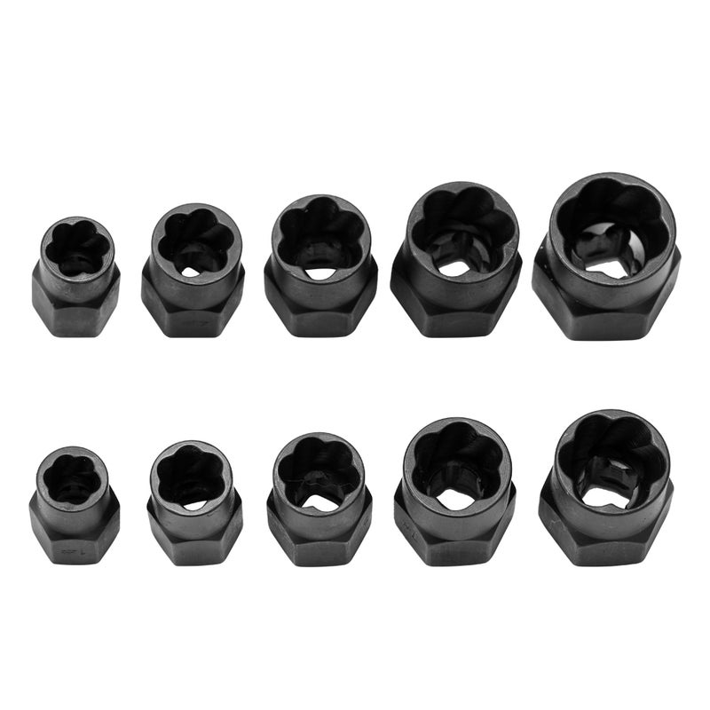 10pcs Damaged Bolt Nut Screw Remover Tool Kit Damaged Bolt Removal Set Damaged Bolt Nut Screw Removal Socket - Image 4