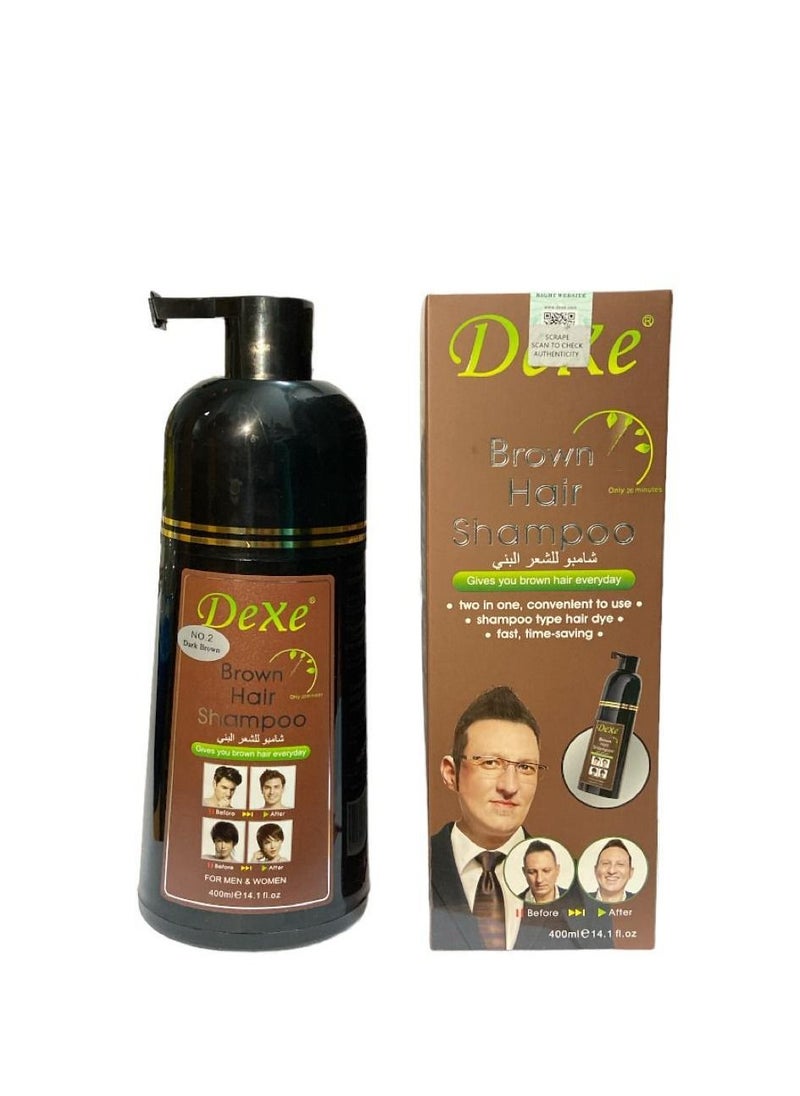 Dexe - Dexe Hair Color Shampoo Dark Brown 400ML - Image 1