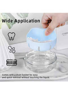 Muyixin Leak Proof Denture Cup Kit Portable Retainer Case with Denture Brush, Strainer, Removal Tool and Mirror  - Image 3