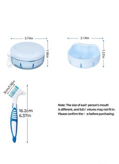 Muyixin Leak Proof Denture Cup Kit Portable Retainer Case with Denture Brush, Strainer, Removal Tool and Mirror  - Image 4