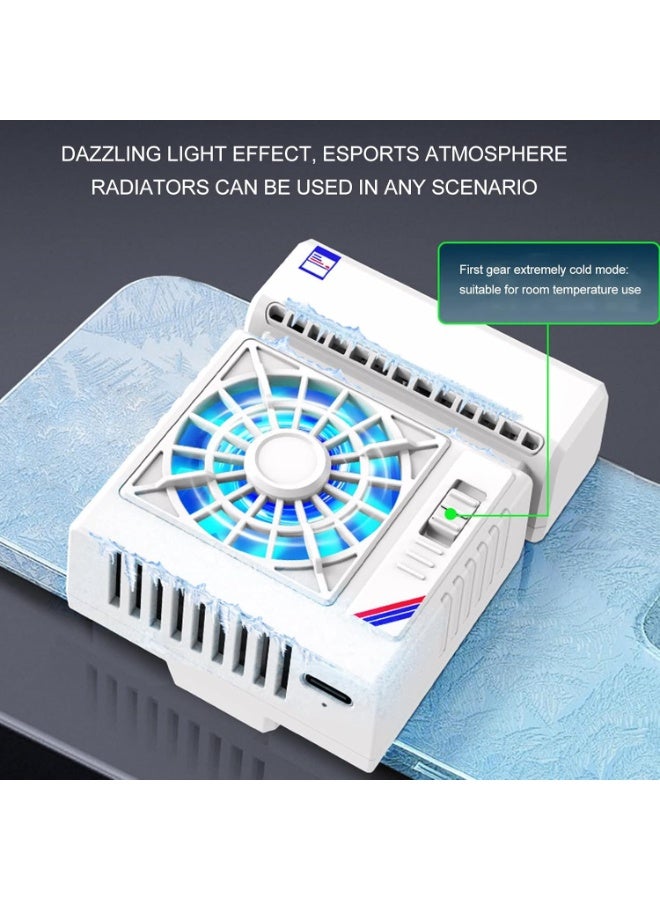 ELTRAZONE Phone Cooler Semiconductor Variable Frequency Radiator with RGB Light, Low Noise Rapid Cooling Fan for Gaming, Live Streaming, Video Recording, Overheating Protection for Smartphones - Image 3