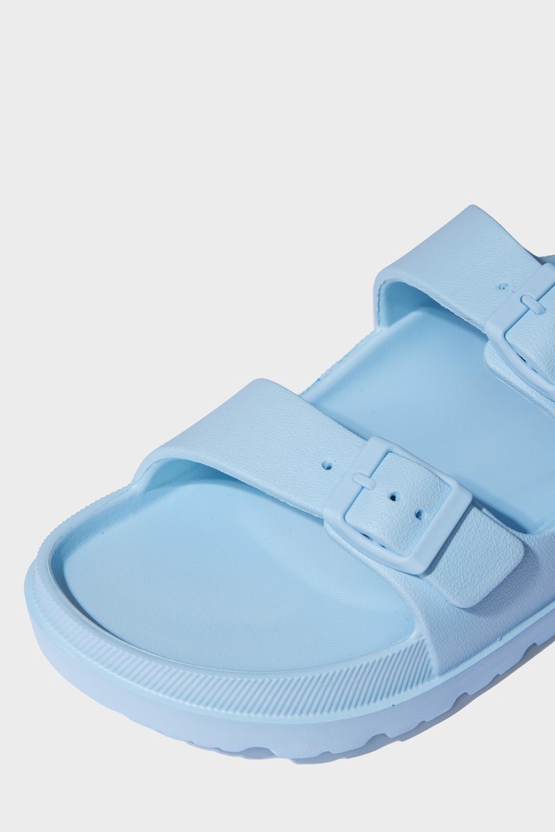 DeFacto Blue Woman Woman Flat Sole Eva Slippers Casual - Image 5