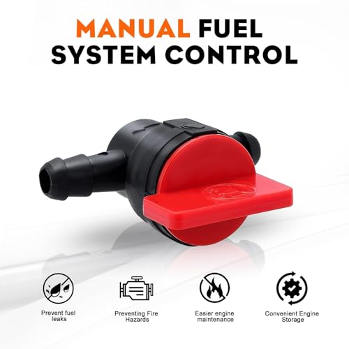 HIPA 1/4" Inline Fuel Shut Off Valve for 493960 494768 698183 Lawnmower Fuel Shut Off Valve Compatible with John Deere AM36141 AM107340 Kohler Fuel Cut Off 10Pack - Image 3