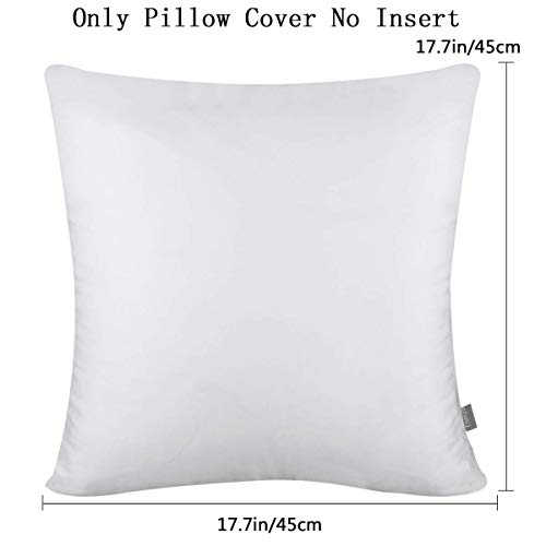 Thmyo 4-Pack 100% Cotton Comfortable Solid Decorative Throw Pillow Case, Square Cushion Cover Pillowcase Sublimation Blank Pillow Covers Valentines Day DIY Throw Pillowcase(16x16inch/40x40cm,White) - Image 5