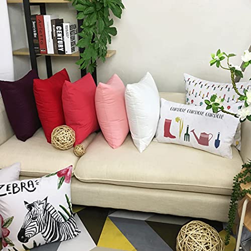 Thmyo 4-Pack 100% Cotton Comfortable Solid Decorative Throw Pillow Case, Square Cushion Cover Pillowcase Sublimation Blank Pillow Covers Valentines Day DIY Throw Pillowcase(16x16inch/40x40cm,White) - Image 4