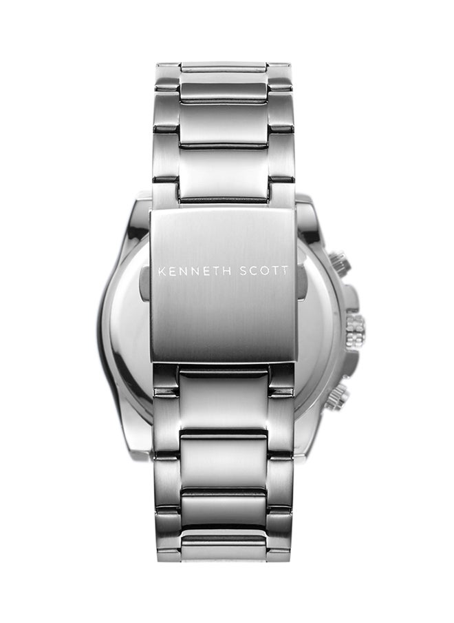 KENNETH SCOTT Kenneth Scott Men's Quartz Movement Watch, Chronograph Display and Stainless Steel Strap - K22101-SBSBG, Silver  - Image 3