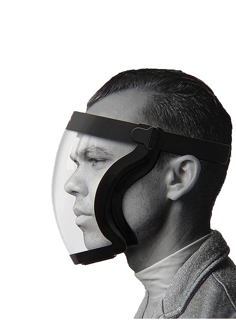 درع وقاية كامل شفاف ضد الغبار - واقي أمان متقدم للطحن والقطع، للحماية من الغبار والشظايا أثناء أعمال الديكور المنزلي وجزّ الحدائق والعشب - Image 2