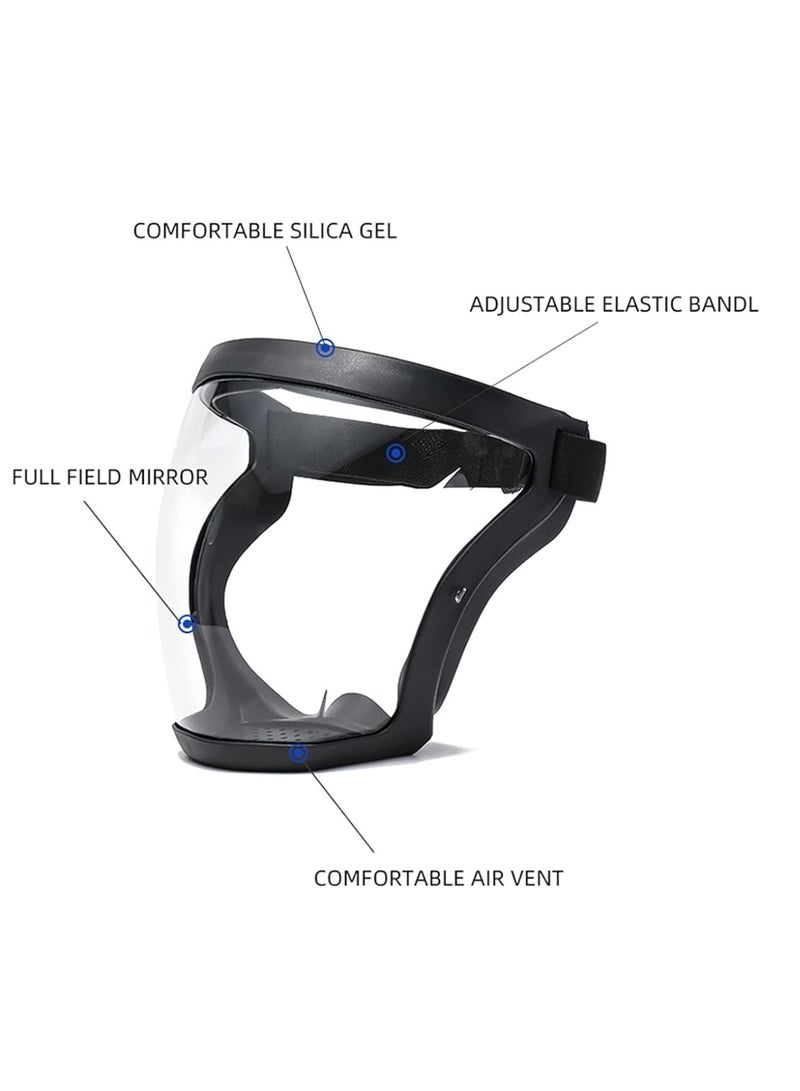 درع وقاية كامل شفاف ضد الغبار - واقي أمان متقدم للطحن والقطع، للحماية من الغبار والشظايا أثناء أعمال الديكور المنزلي وجزّ الحدائق والعشب - Image 4