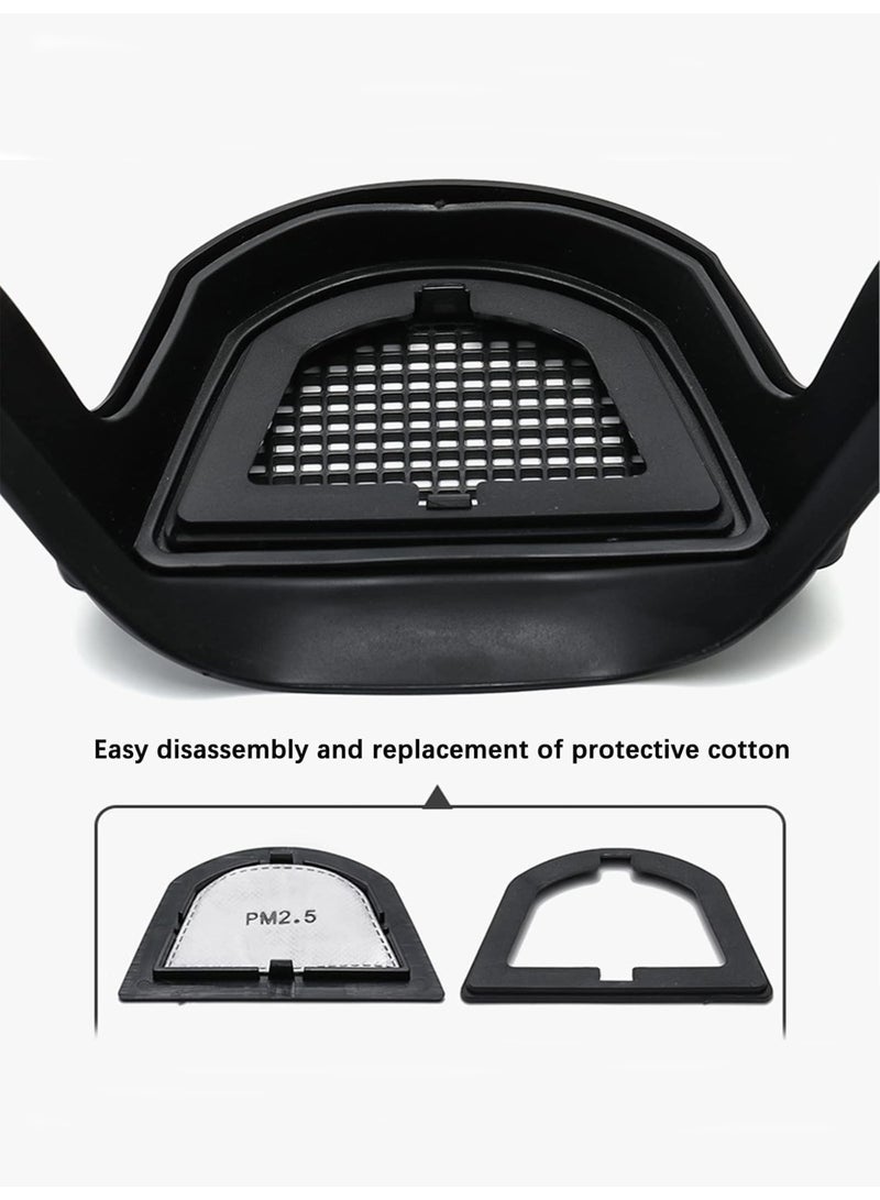 درع وقاية كامل شفاف ضد الغبار - واقي أمان متقدم للطحن والقطع، للحماية من الغبار والشظايا أثناء أعمال الديكور المنزلي وجزّ الحدائق والعشب - Image 5