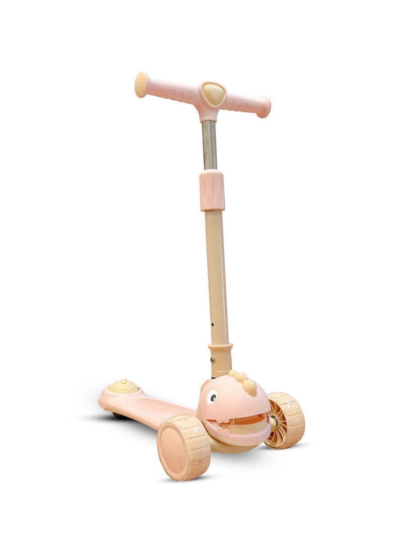 HOCC Snuggle Buggy Foldable Baby Scooter with Adjustable Height (3 Levels) - Pink  - Image 1