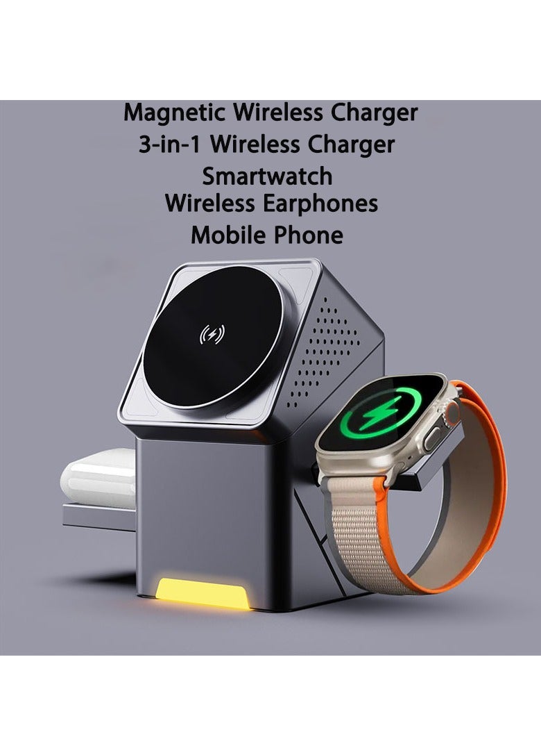 3-in-1 Rotatable Wireless Charger | Fast Charging for Phones  - Image 3