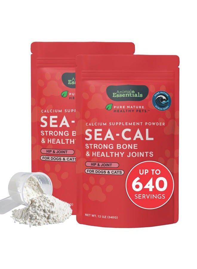 Animal Essentials Inc Seaweed Calcium Supplement for Dogs & Cats, 340 Grams (Pack of 2) - Image 1