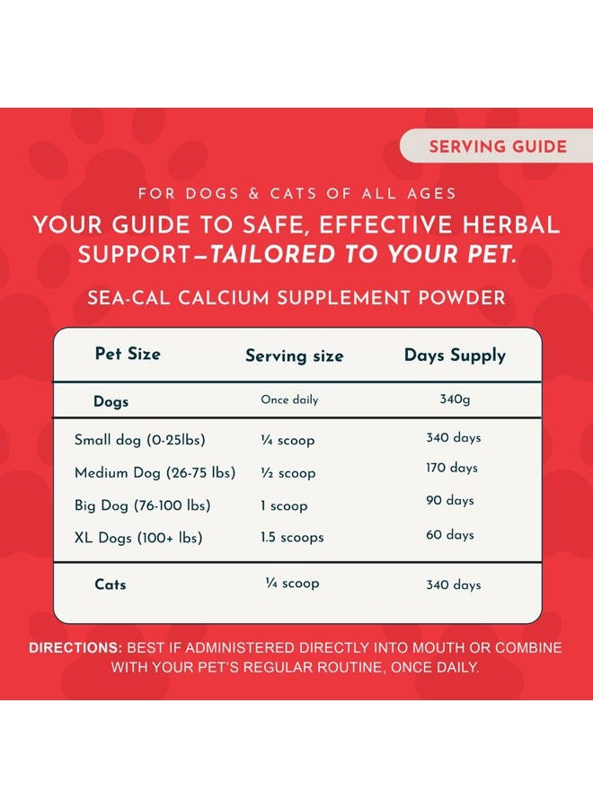 Animal Essentials Inc Seaweed Calcium Supplement for Dogs & Cats, 340 Grams (Pack of 2) - Image 4