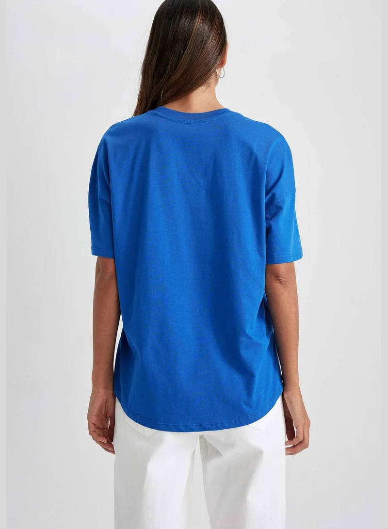 ديفاكتو Regular Fit Short Sleeve Tunic T-Shirt