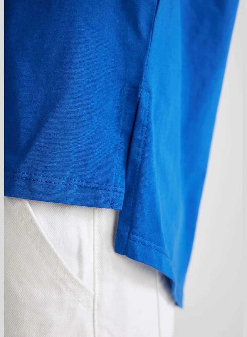 ديفاكتو Regular Fit Short Sleeve Tunic T-Shirt