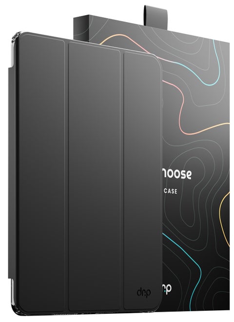 GhostFolio Flip Case iPad 7 / iPad 8 / iPad 9 Cover with Integrated Stylus Pen Holder - Case for iPad 7/8/9 Generation - Onyx Black