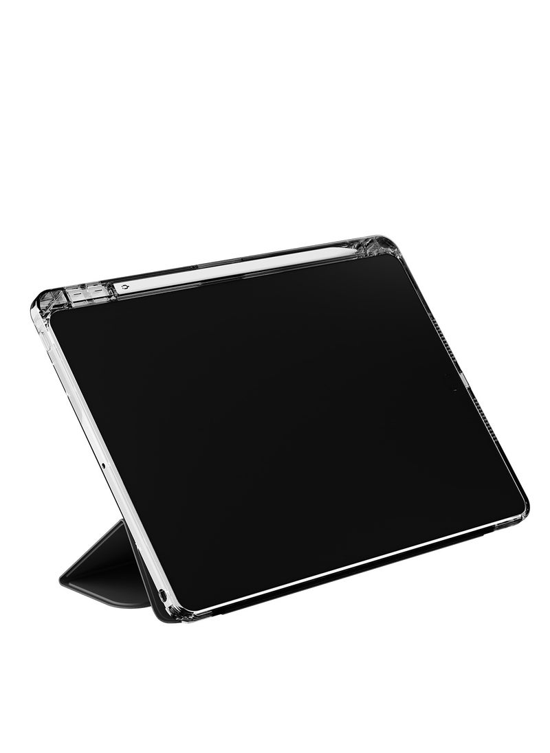 TinyMoose - GhostFolio Flip Case iPad 7 / iPad 8 / iPad 9 Cover with Integrated Stylus Pen Holder - Case for iPad 7/8/9 Generation - Onyx Black - Image 1