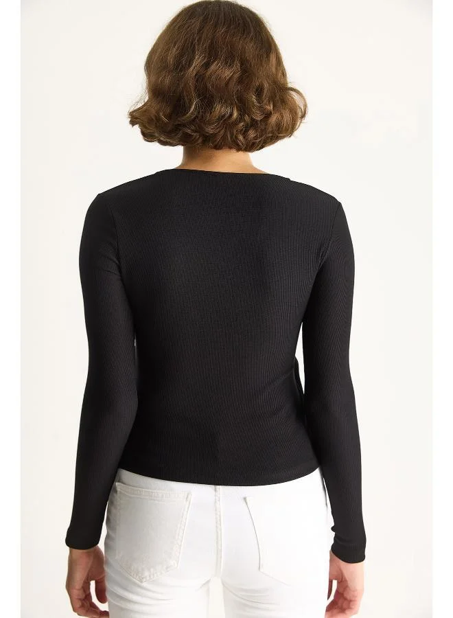 Ginger V Neck Wrap Around Top